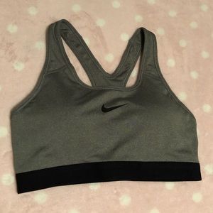 Gray Nike pro classic padded sports bra